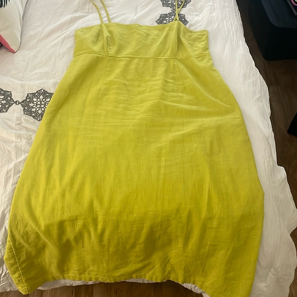 Lime green XL Abercrombie and Fitch maxi spagetti dress